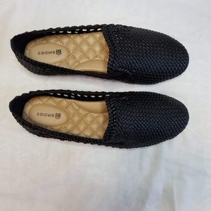 Birdies Black Woven Flats